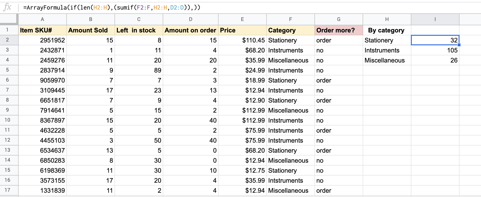 How to remove extra blank cells in ARRAYFORMULA output