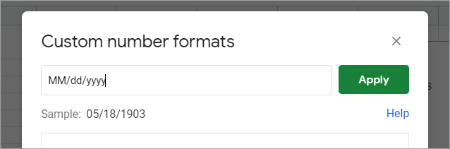 Apply a custom number format