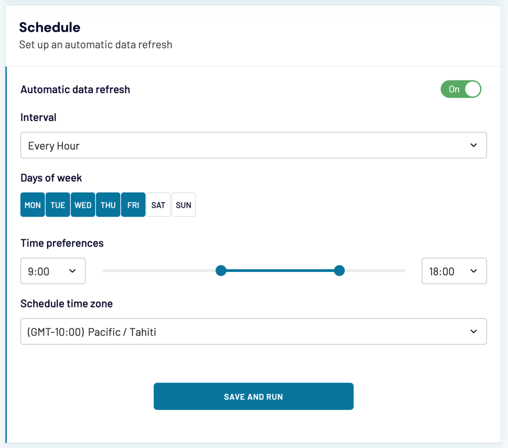 8 shopify import schedule
