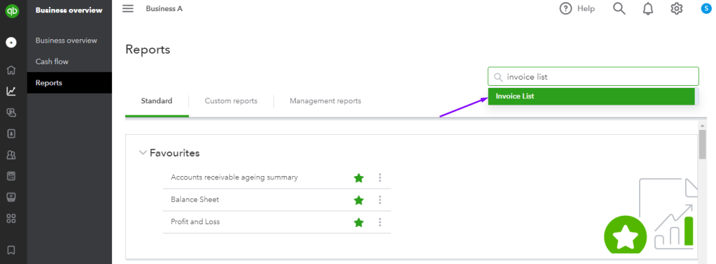 2 quickbooks invoice list