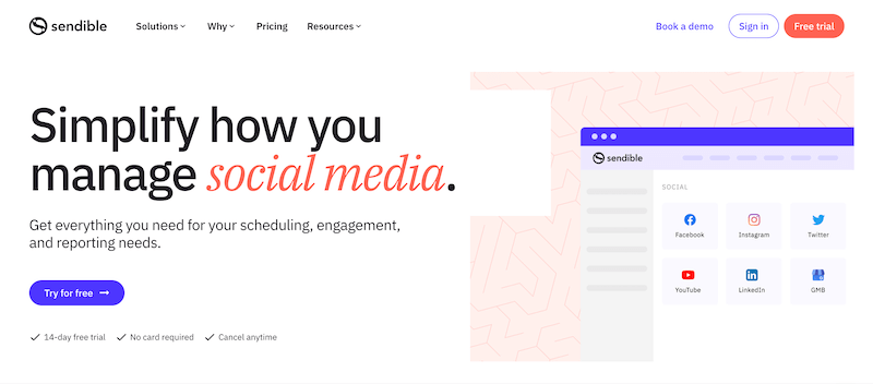 11 sendible landing page
