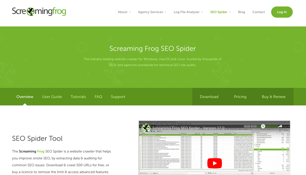 15 screamingfrog landing page