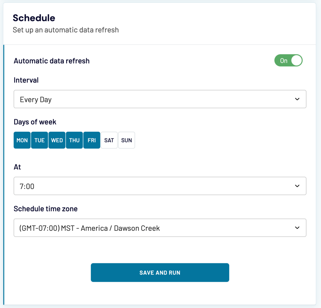 11 export schedule