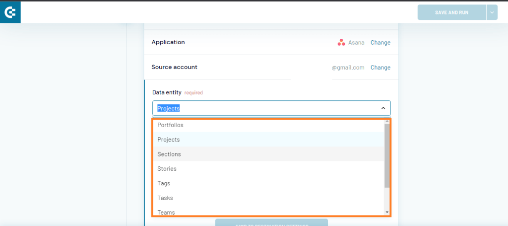 9 asana data entities