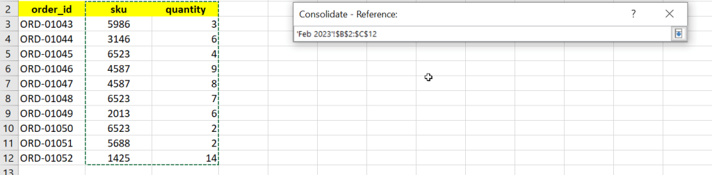 14 select range from multiple worksheets