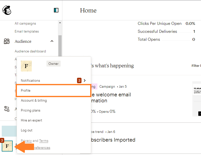 Image 1 Mailchimp backup native method