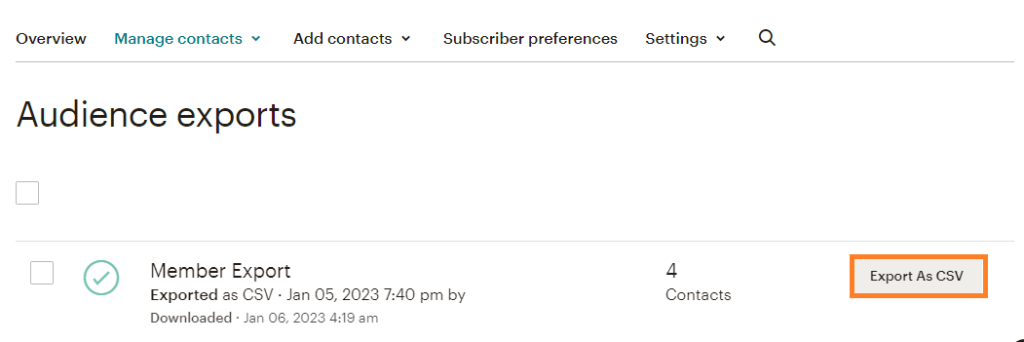 Image 23 How to back up Mailchimp audience 3