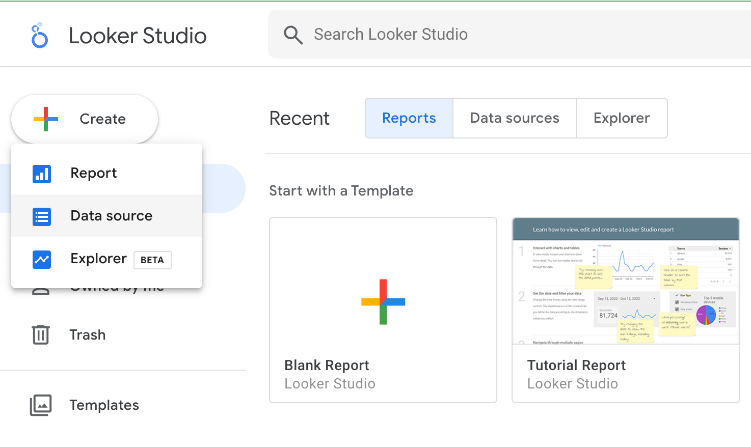 1. Google Sheets a Looker Studio añadir fuente