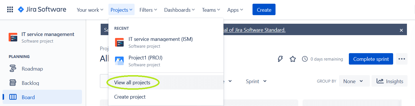 20 proyectos jira view
