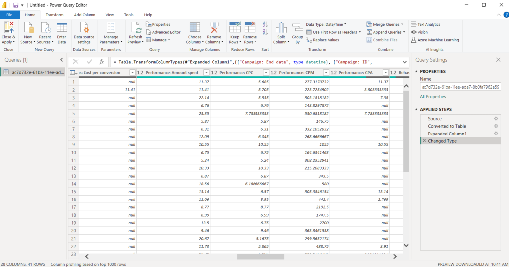 3 step3 manage data google ads power bi