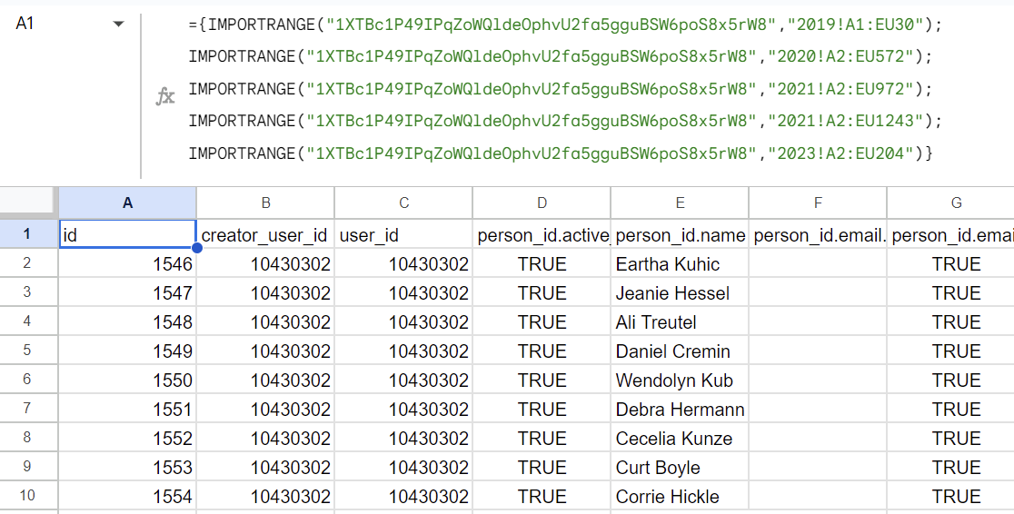 6.4.pull data from multiple sheets importrange