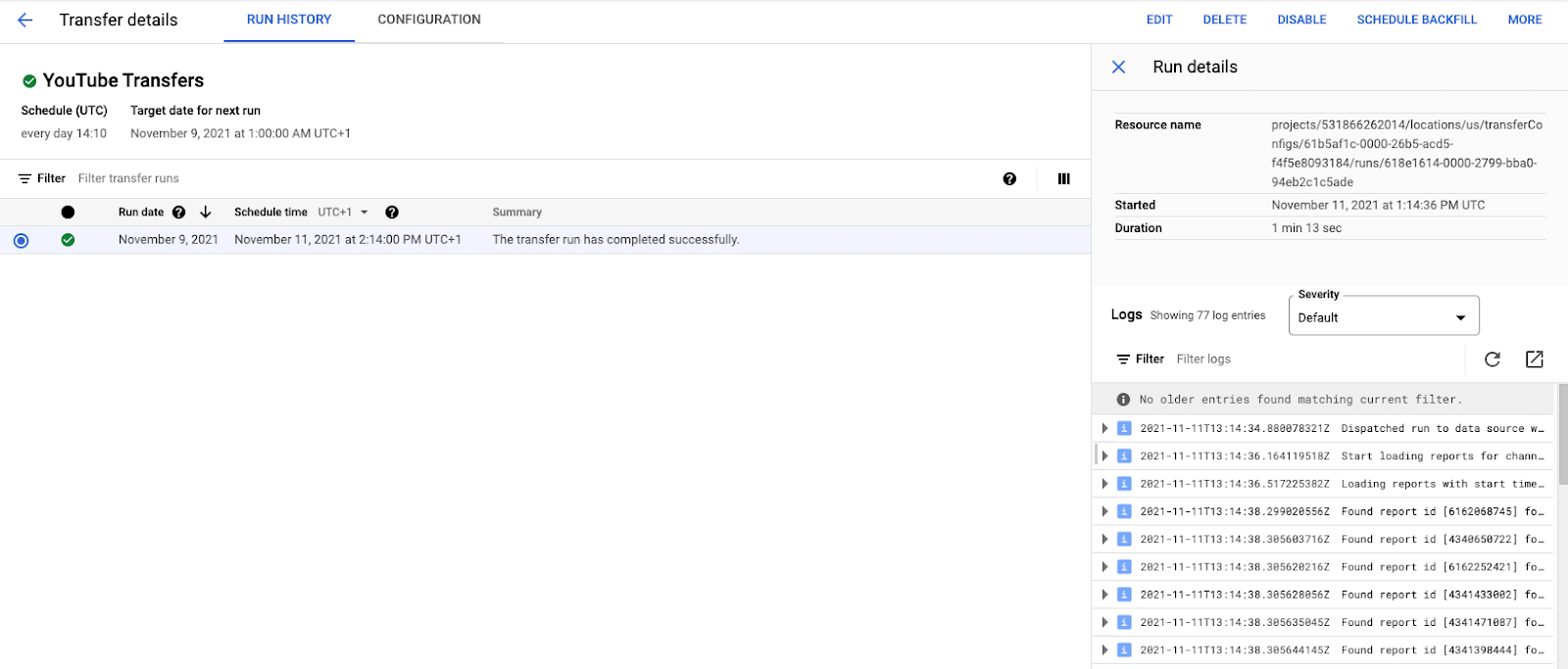 19 datos de yt en bigquery