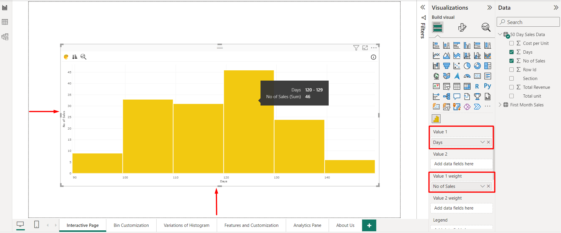 7 crear histograma en power bi