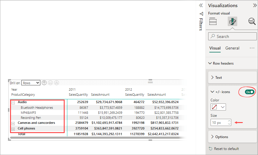 Figure 6.1. Expanding individual rows