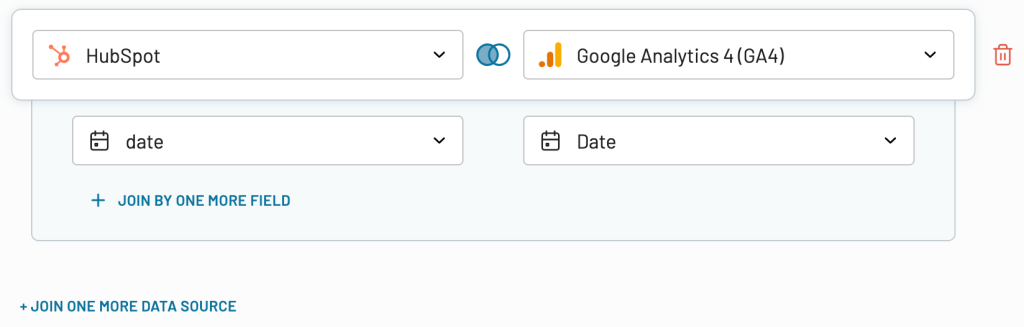 5. Joining HubSpot and GA4 data with Coupler.io