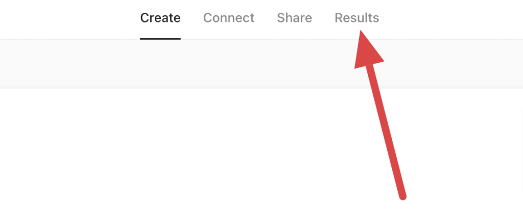 navigate to the Results tab