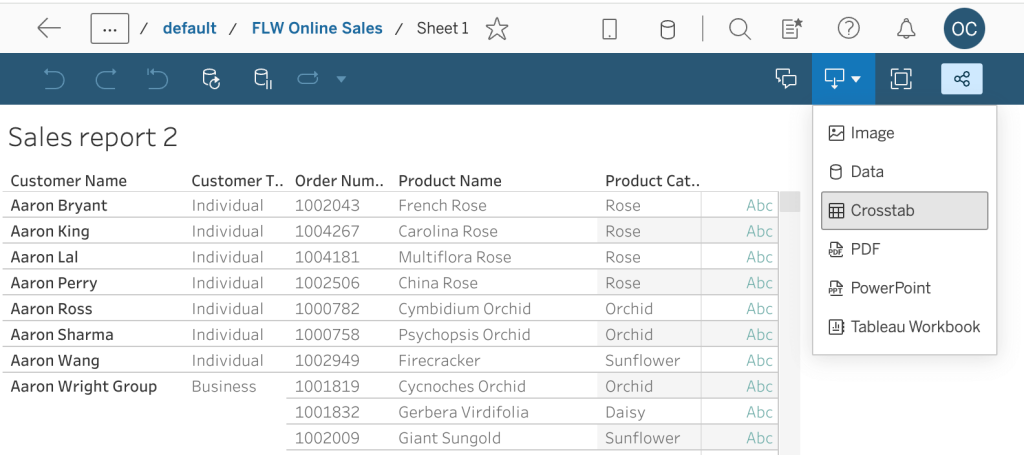 19. Extract data from Tableau Online copy