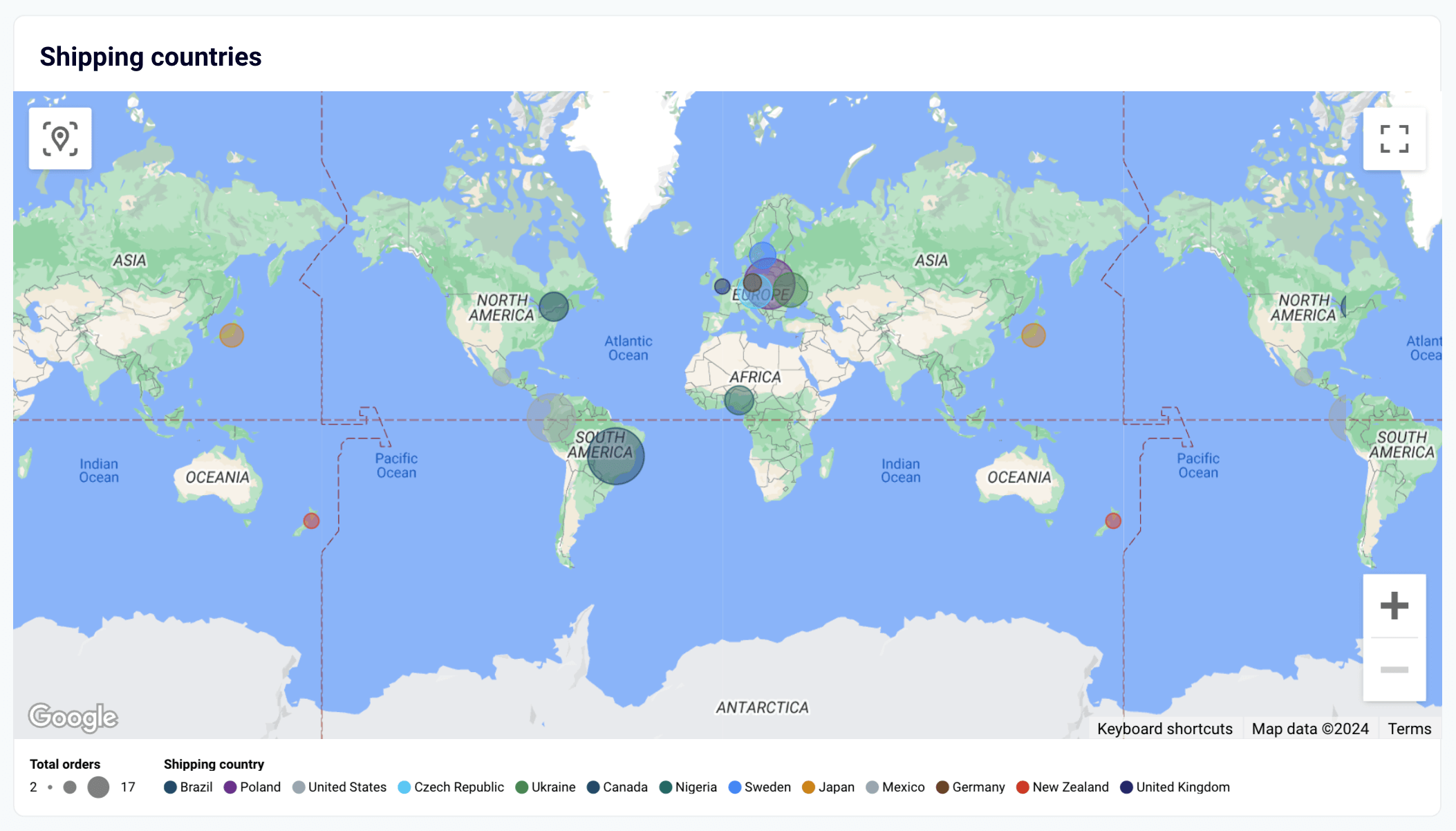 13 encontrar los principales países por ventas