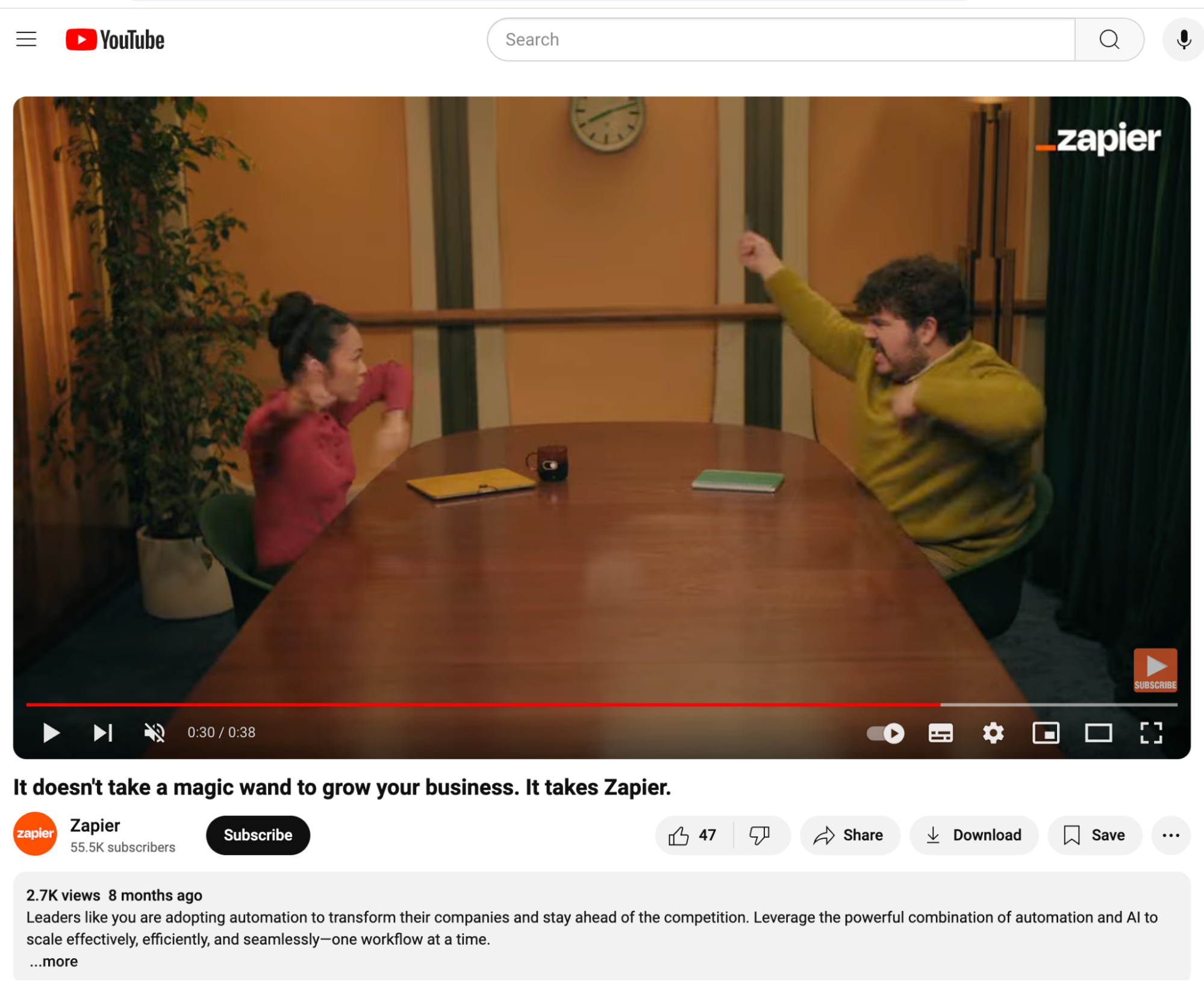 anuncio en youtube zapier 