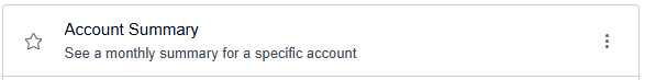 8 Account summary
