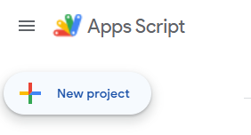 new apps script project