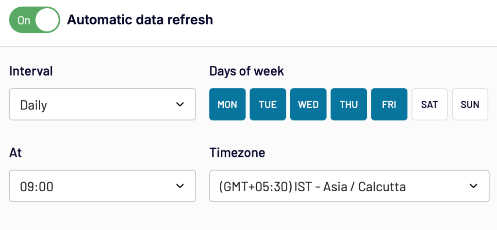 automatic data refresh