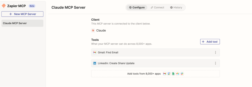 zapier mcp server setup