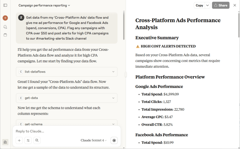 Coupler.io MCP server use case example