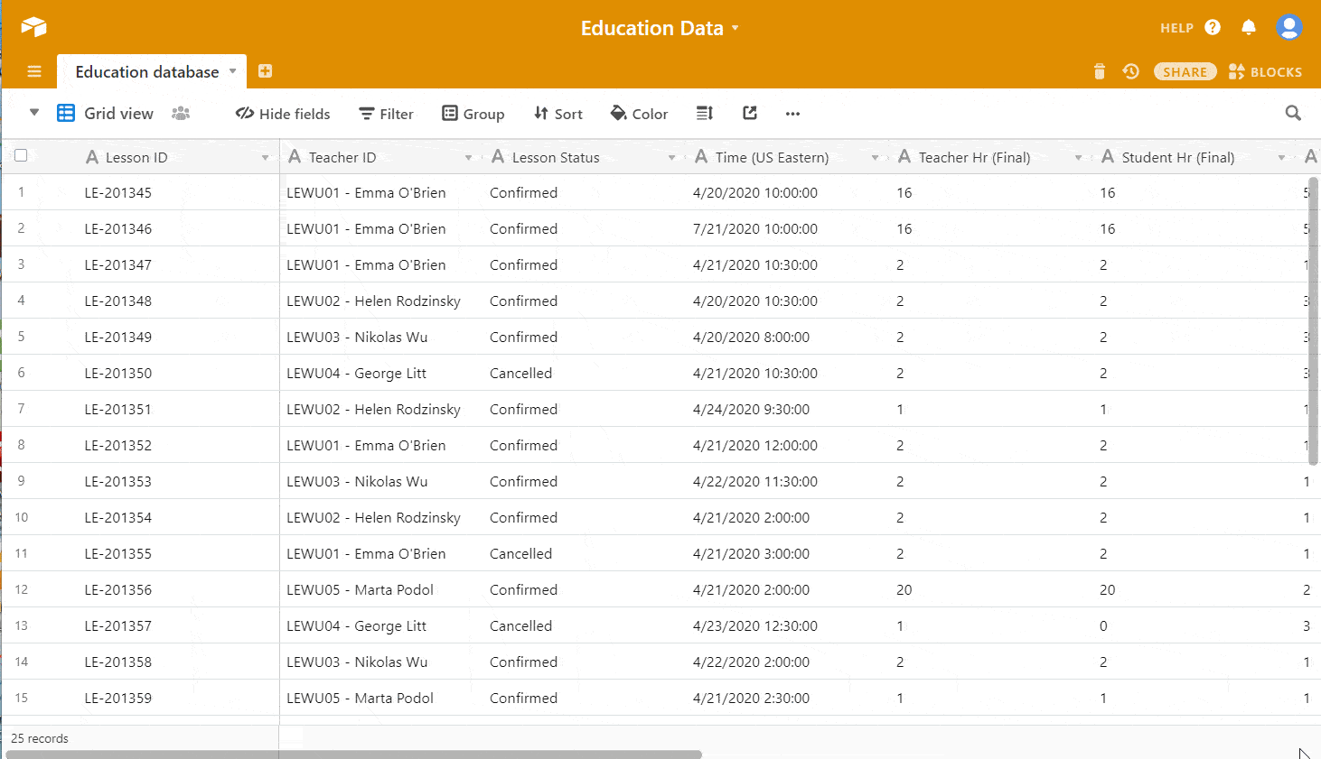 How to create a shared view link in Airtable