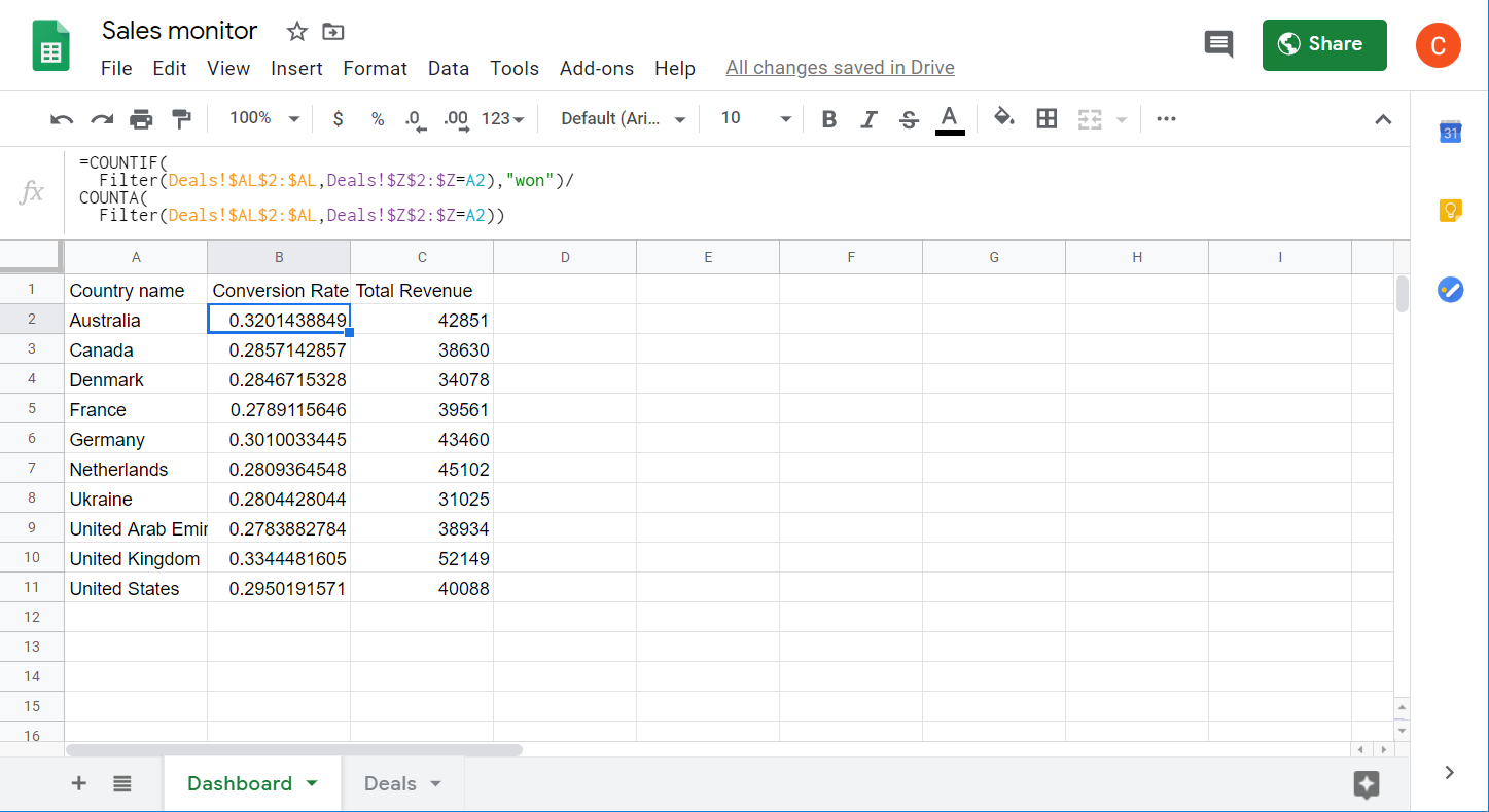 Using shortcuts for calculations