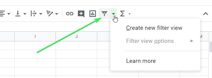 The filter functionality