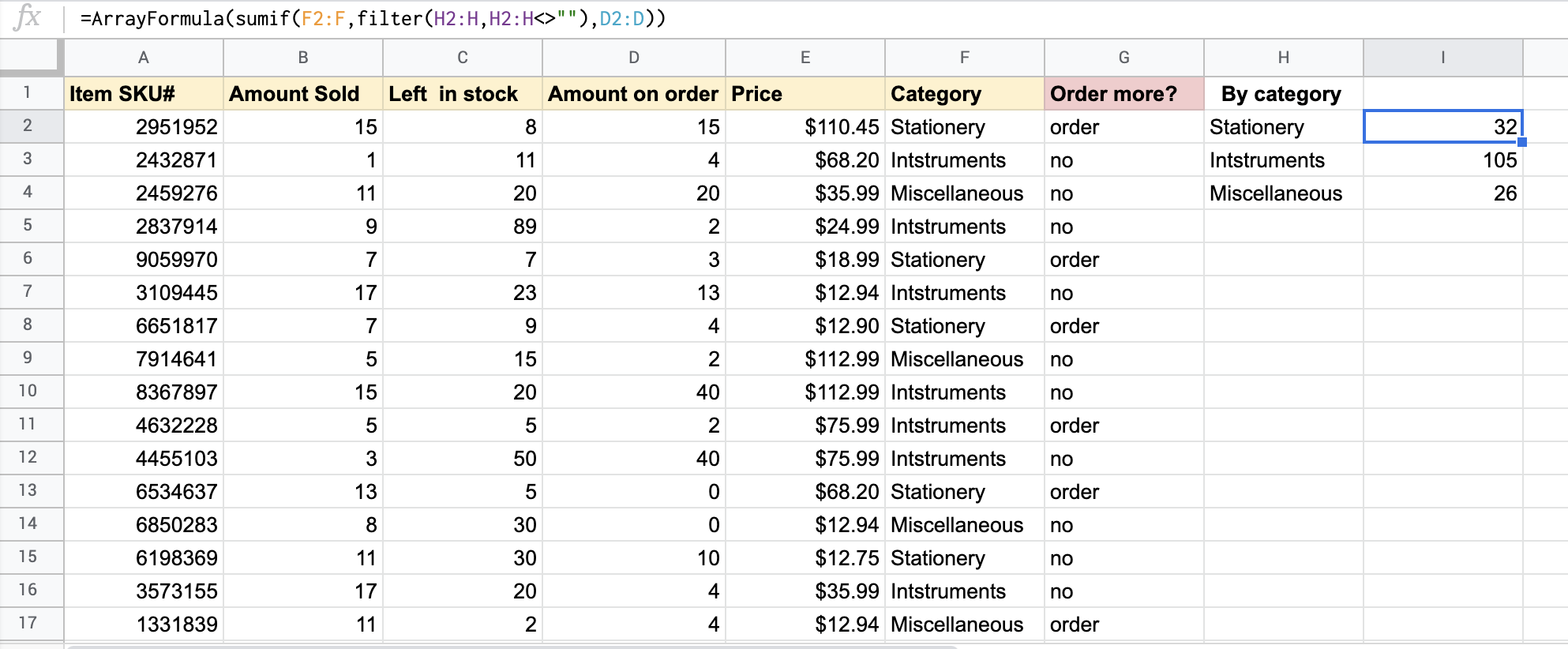 How to remove extra blank cells in ARRAYFORMULA output
