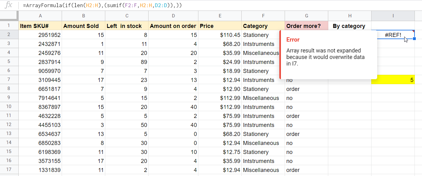 IF+LEN won't help to avoid the issue with #REF! Error