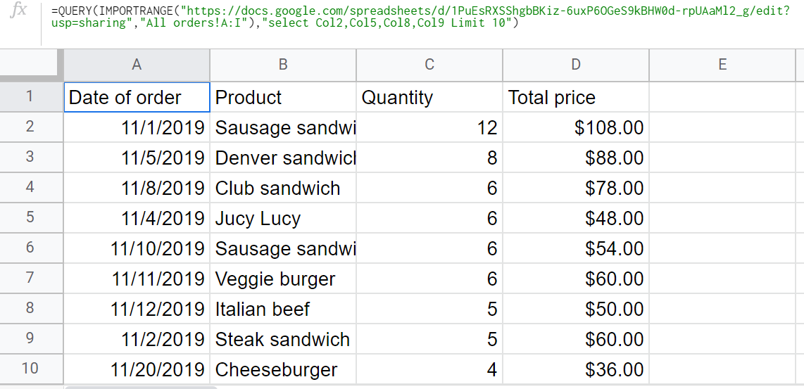 Cut off unnecessary rows of the imported data