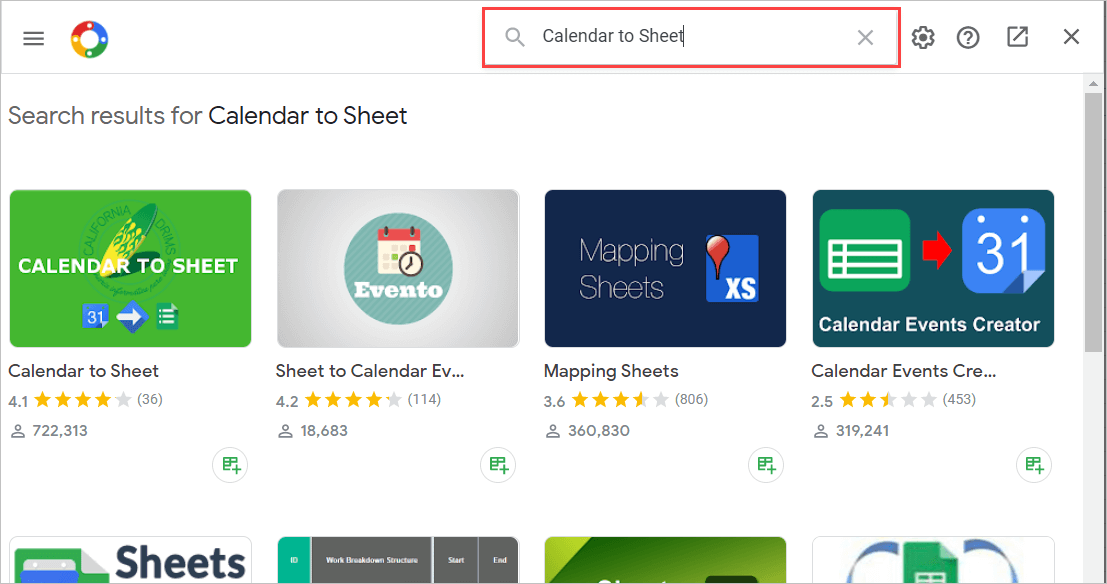 Add-ons auf dem Google Workspace Marketplace finden