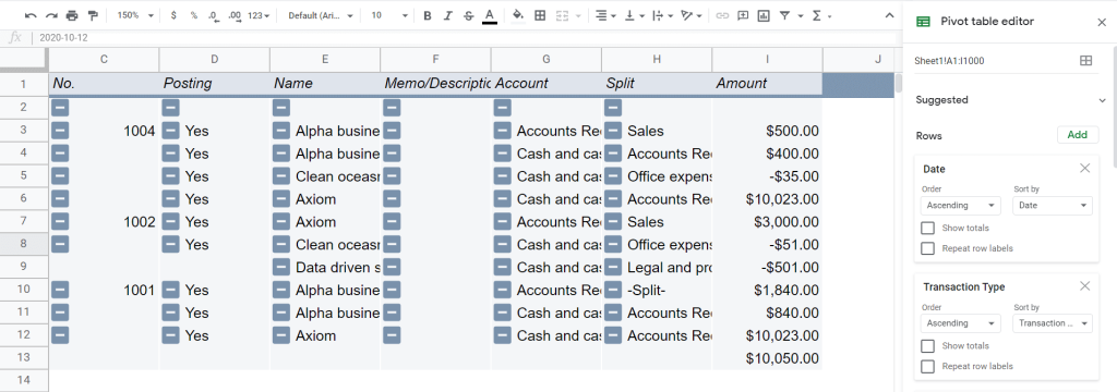 Pivot table with the duplicates removed