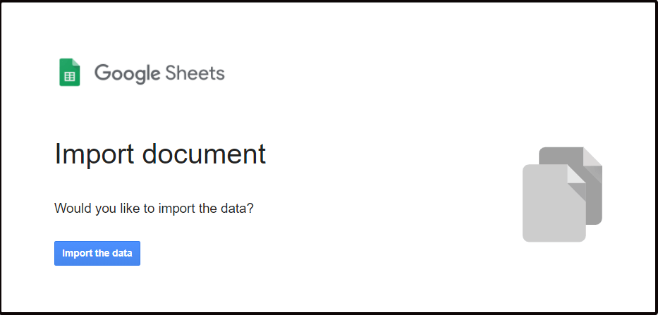 Import data to Google Sheets
