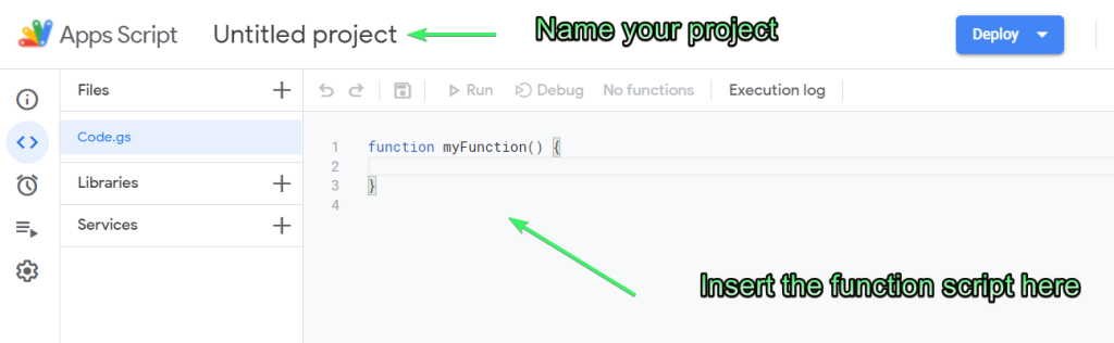 Create a custom function using App Script