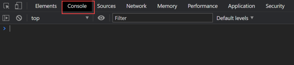 Google Chrome Developer console