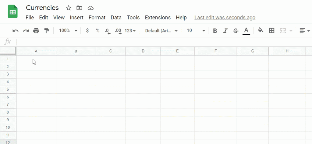 Importing a table into Google Sheets using IMPORTHTML formula