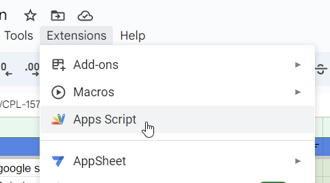 json google sheets apps script