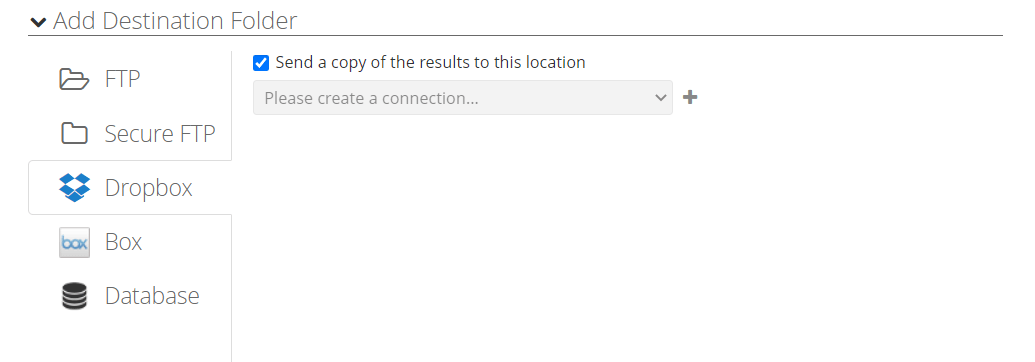 Add destination folder