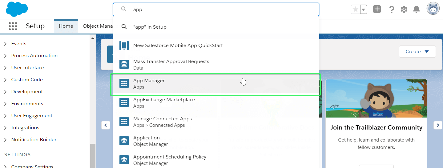 App manager Salesforce