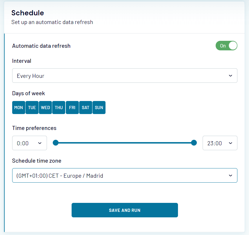 Automatic data refresh