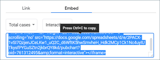How to create an interactive map chart in Google Sheets - Step 4b