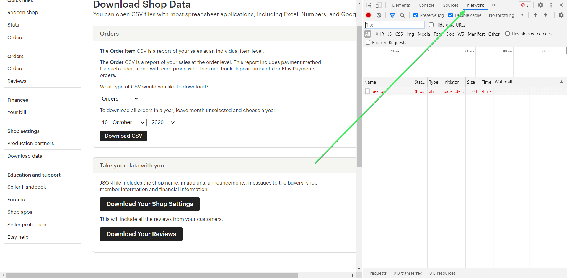 Open Chrome Dev Tools