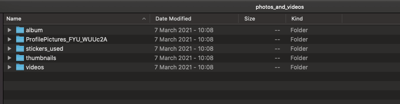 All photos and videos will be included in an archive ZIP file