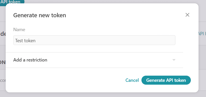 Name your Coda API token