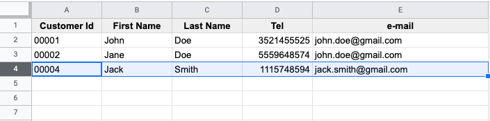 Write to Google Sheets