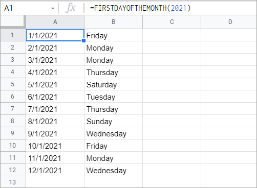 A custom Google Apps Script date function